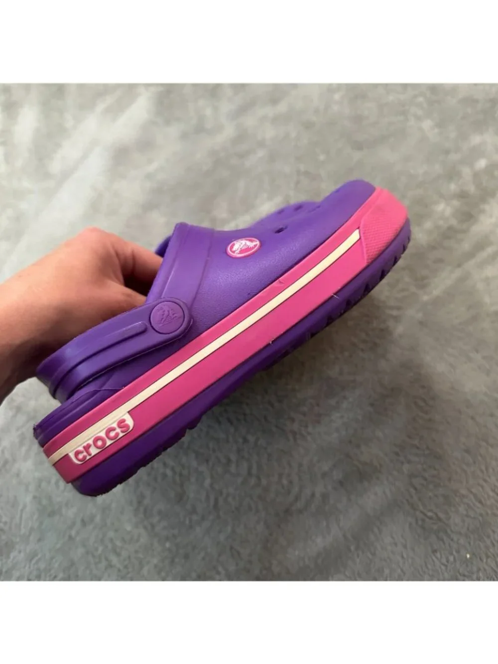 Crocs Sandals Clogs Purple Big Kids Youth Size 3